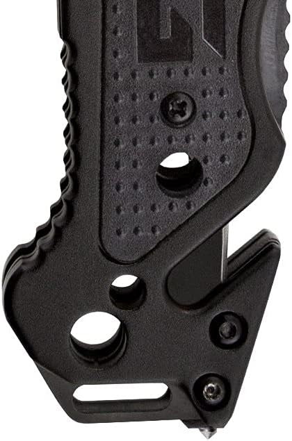 SOG Escape Tactical Folding Knife 3.4" Serrated Edge Blade Pocket Knife-BLK