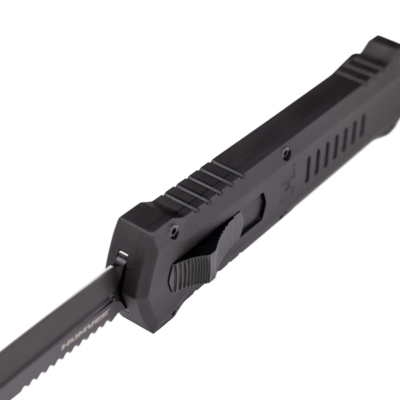 TEKTO A4 Humvee Automatic Knife Double-Edge Dagger Partial Serrated - Black