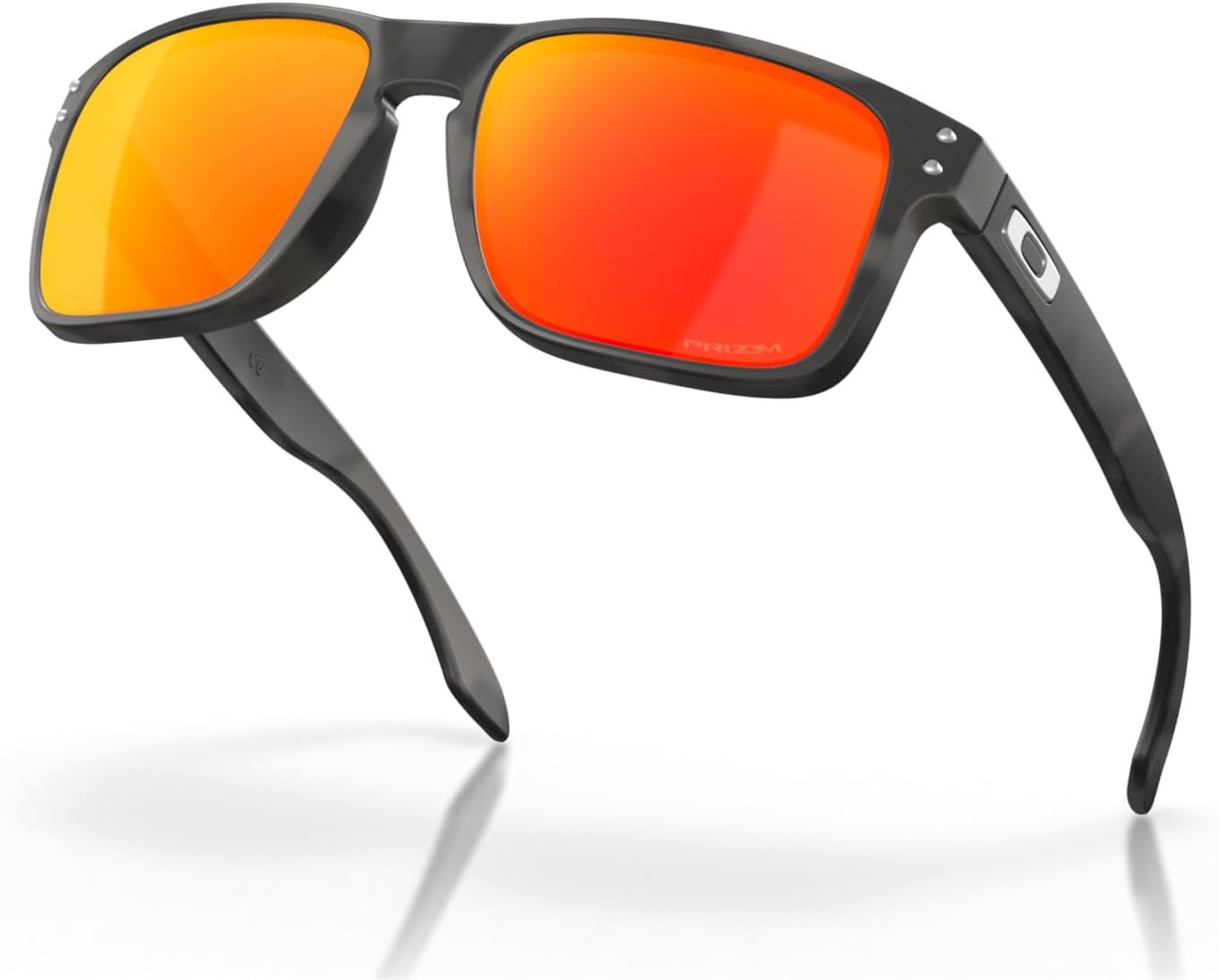 Oakley Men Holbrook Square Sunglasses Matte Black Camo/Prizm Ruby 57 mm