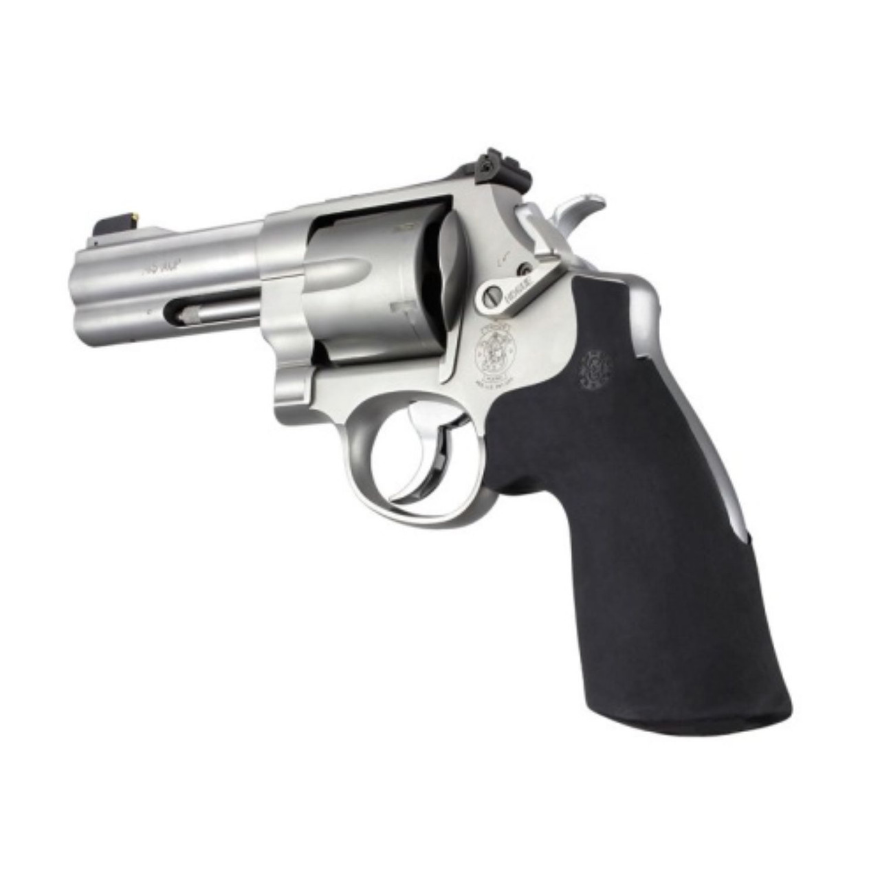 Hogue S&W N Frame Rnd Butt Conversion Rubber Monogrip No Finger Grooves BLK