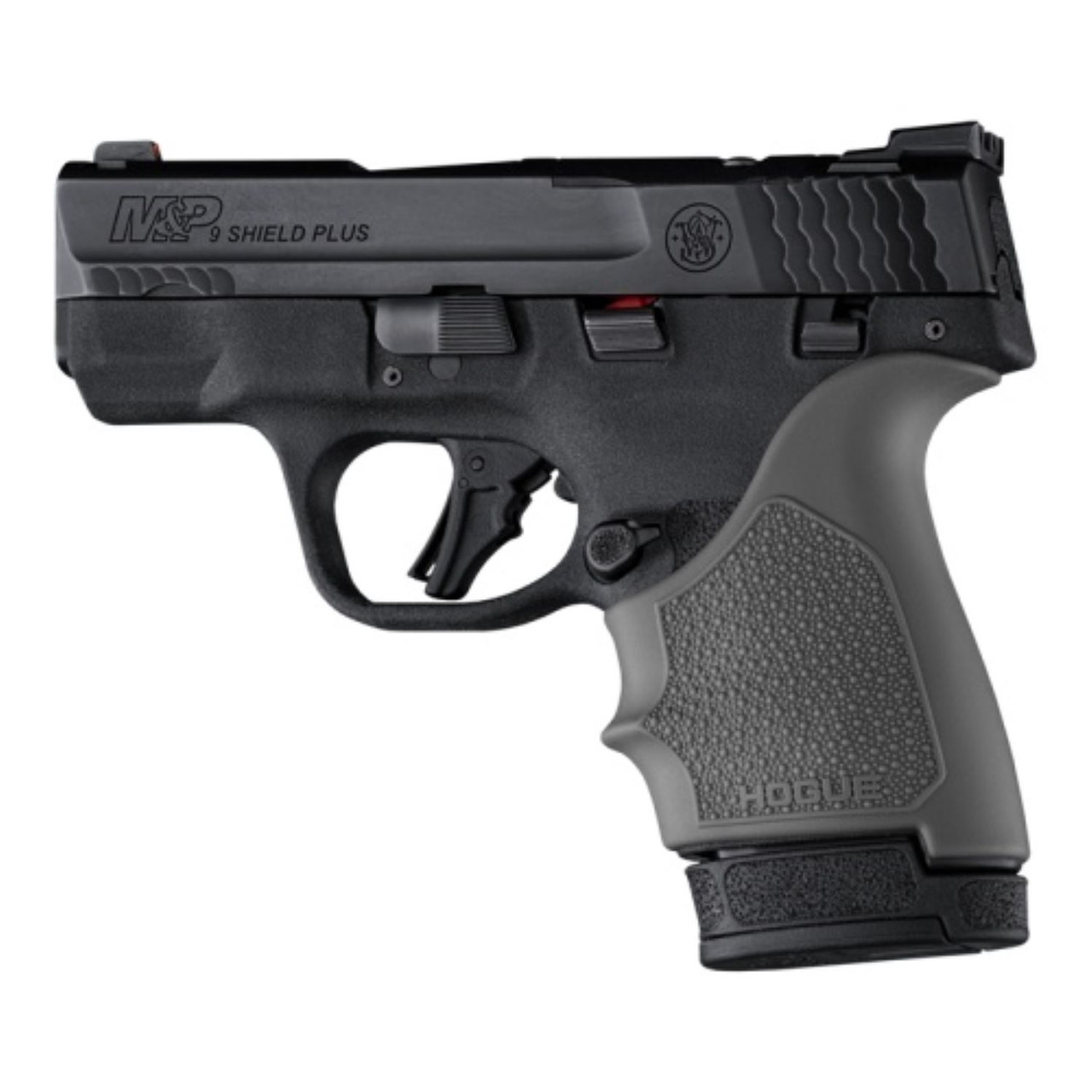 Hogue HandAll Beavertail Grip Sleeve S&W M&P 9 Shield Plus - Slate Grey