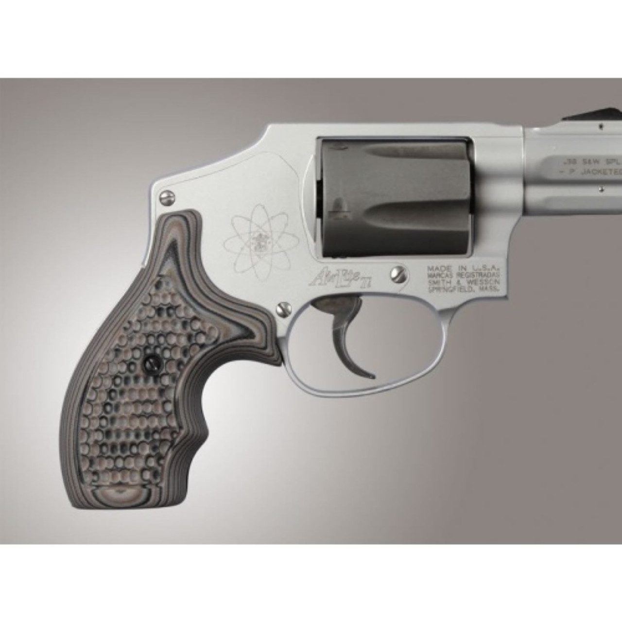 Hogue 61737 S&W J Frame Round Butt Grip Bantam Piranha Dark Earth G-10