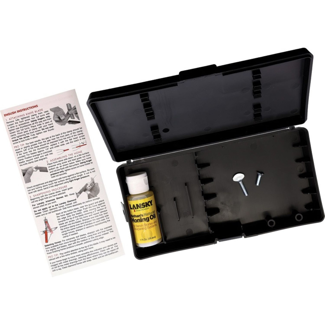 Lansky Custom Carrying Case W/ 1oz Oil & Replacement Screws Included -Black