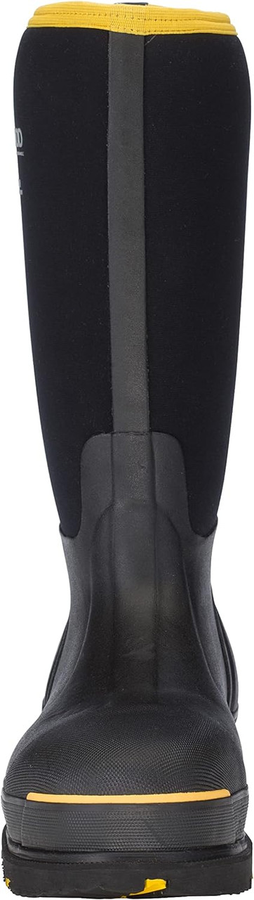 Dryshod Mens Hi Waterproof Steel Toe Work Safety Boot- Black/Yellow Size 9