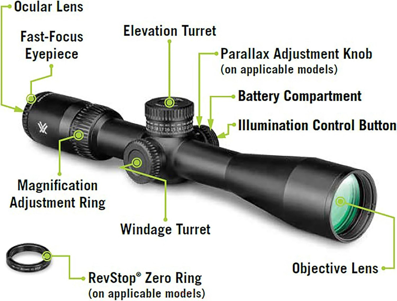Vortex Optics Viper HD 3-15x44 SFP Riflescope - VMR-3 MOA Reticle 30mm Tube