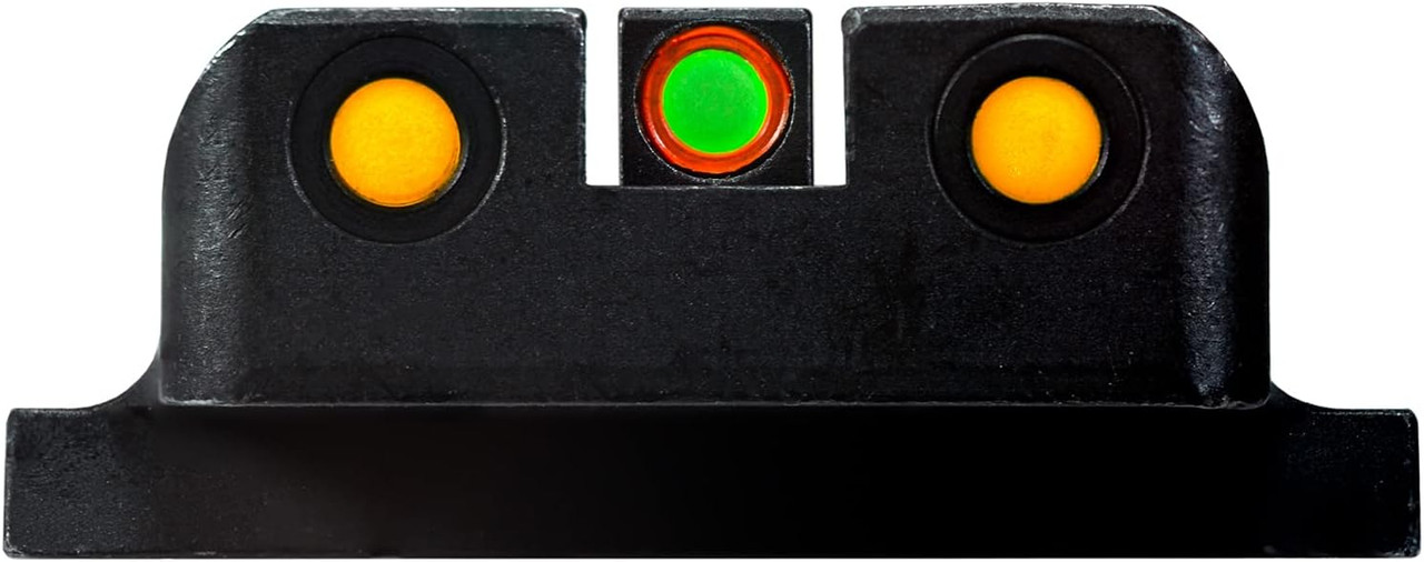 Hi-Viz Sight Set S&W M&P Green/Orange Litepipes W/Orange Front Ring - Black