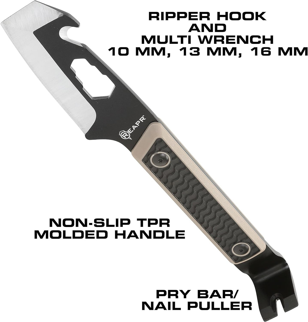 Reapr Versa Tac Pry Bar W/ Hard Molded Sheath 10" Overall Length TPR Handle Reapr Versa Tac Pry Bar W/ Hard Molded Sheath 10" Overall Length TPR Handle