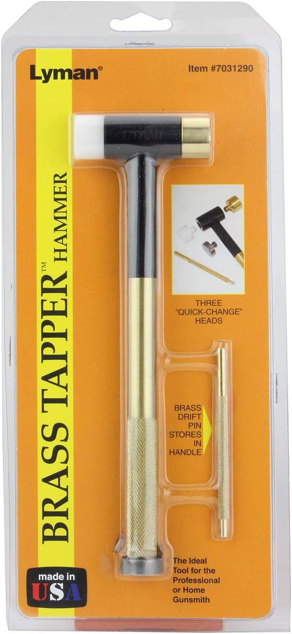 Lyman No Mar Brass Tapper Gunsmithing Hammer & Drift Pin 3 Changeable Heads