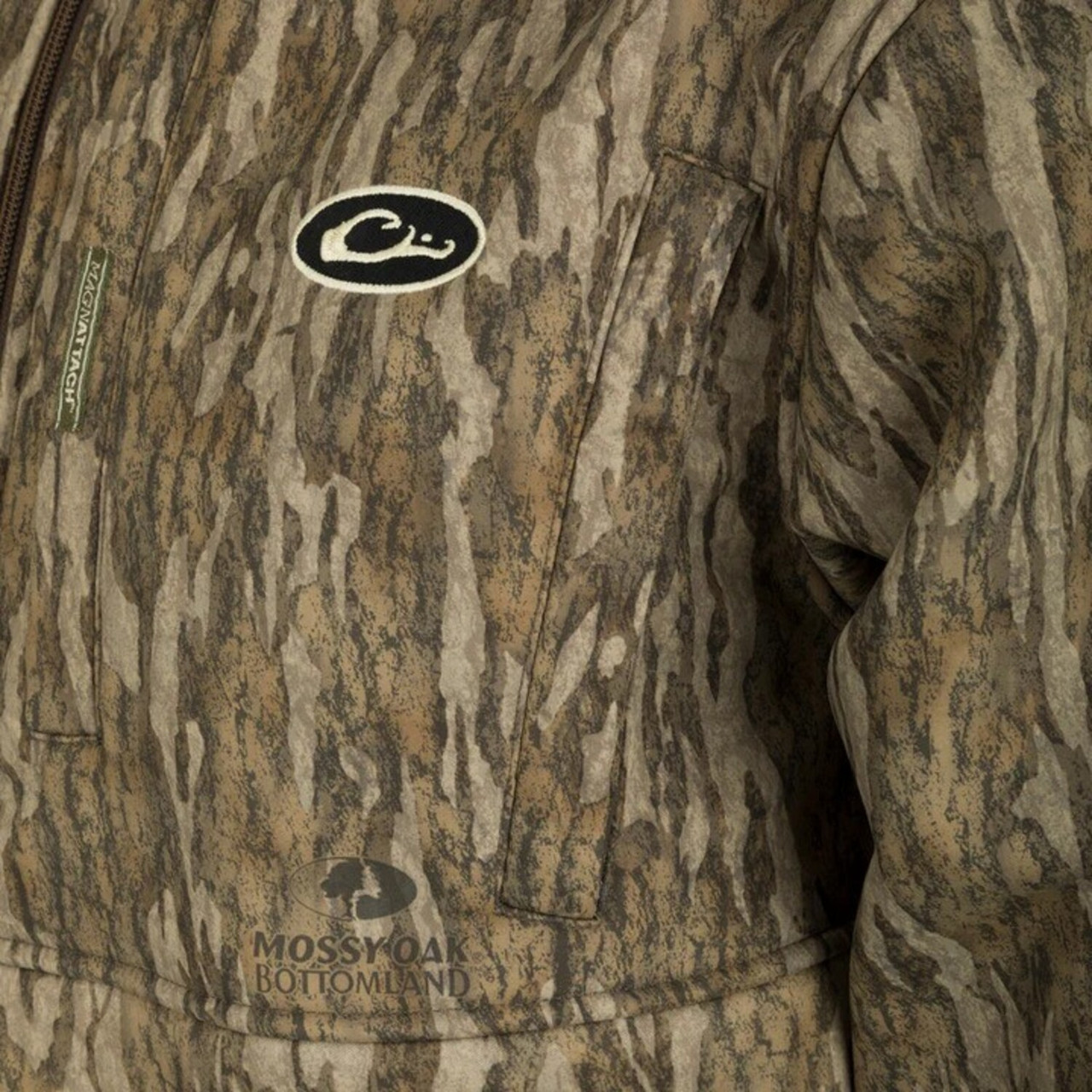 Drake 1/4 Zip Hole Shot Hooded Windproof Eqwader Bottomland X Large