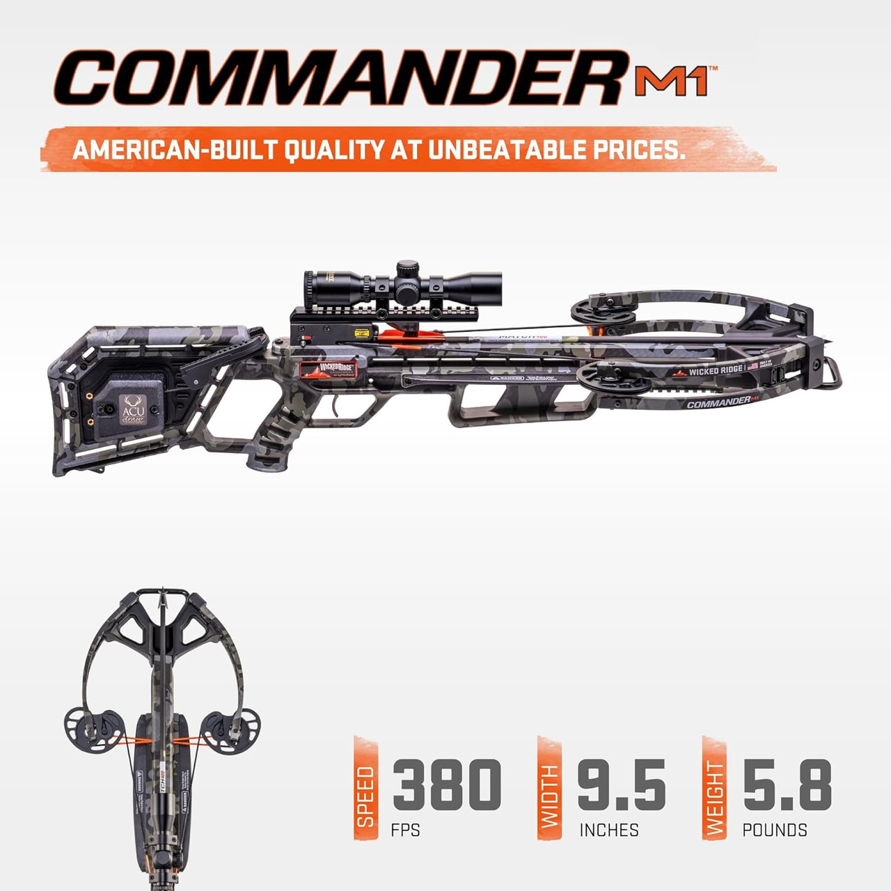 Wicked Ridge Commander M1 380 FPS & 114 FP W/ Built-In ACUdraw