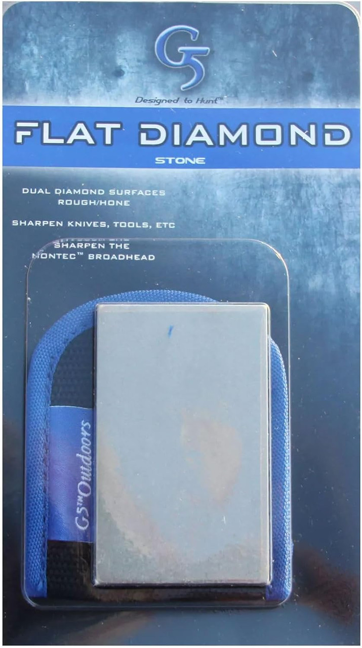 G5 Flat Diamond Stone Broadhead Sharpener Fine 1200/Rough 600 Case Included G5 Flat Diamond Stone Broadhead Sharpener Fine 1200/Rough 600 Case Included