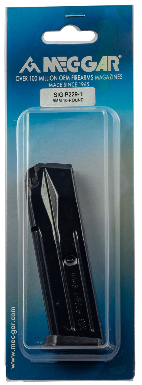 Mec-Gar Standard 10rd 9mm Luger Fits Sig P229 Blued Carbon Steel