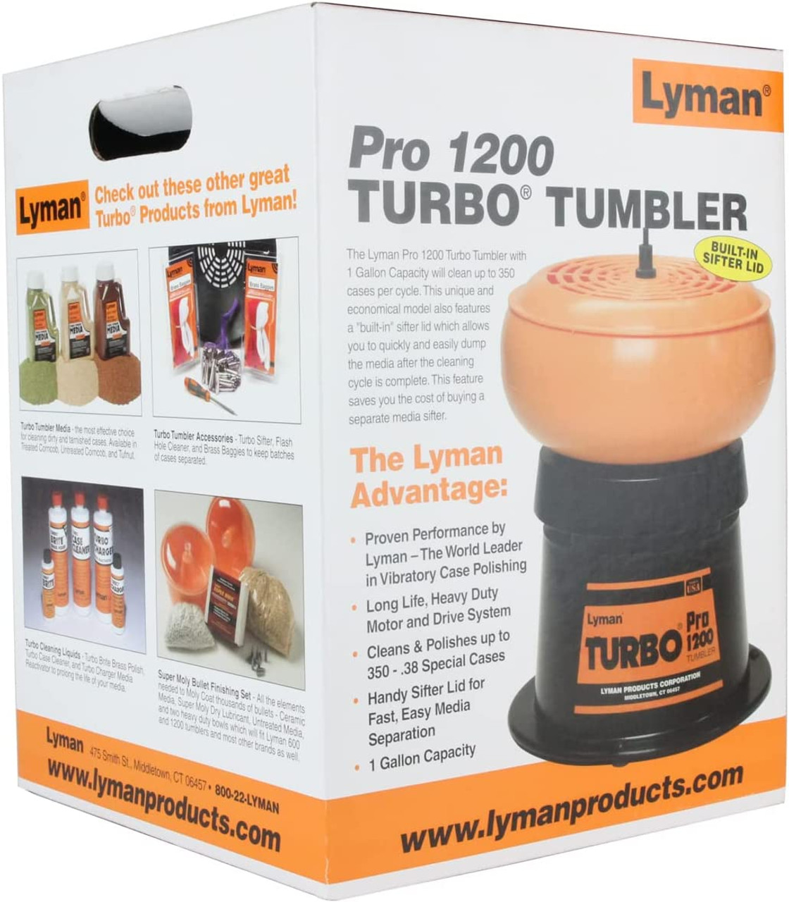 Lyman Turbo 1200 Pro Tumbler Holds 2lbs Of Media 350 Cases Per Cycle 115V