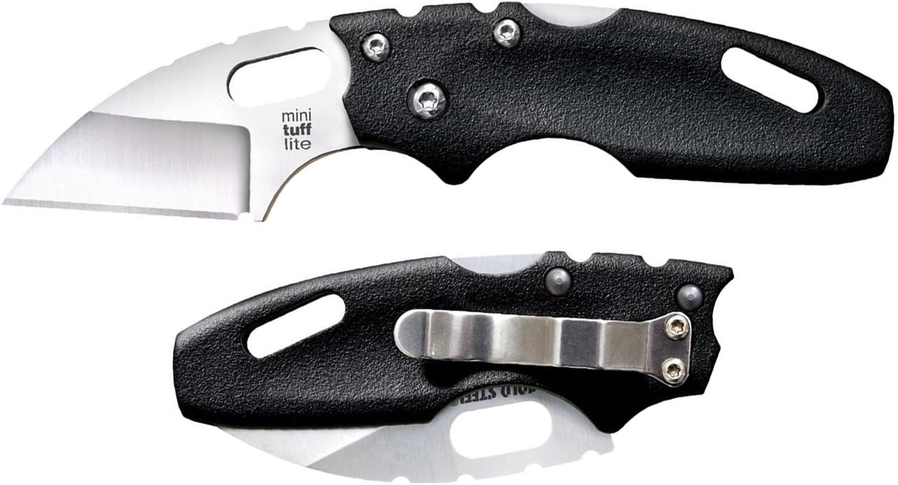 Cold Steel Mini Tuff Lite 2" 4034SS Sheepsfoot Razor Sharp Blade 3" Griv-Ex