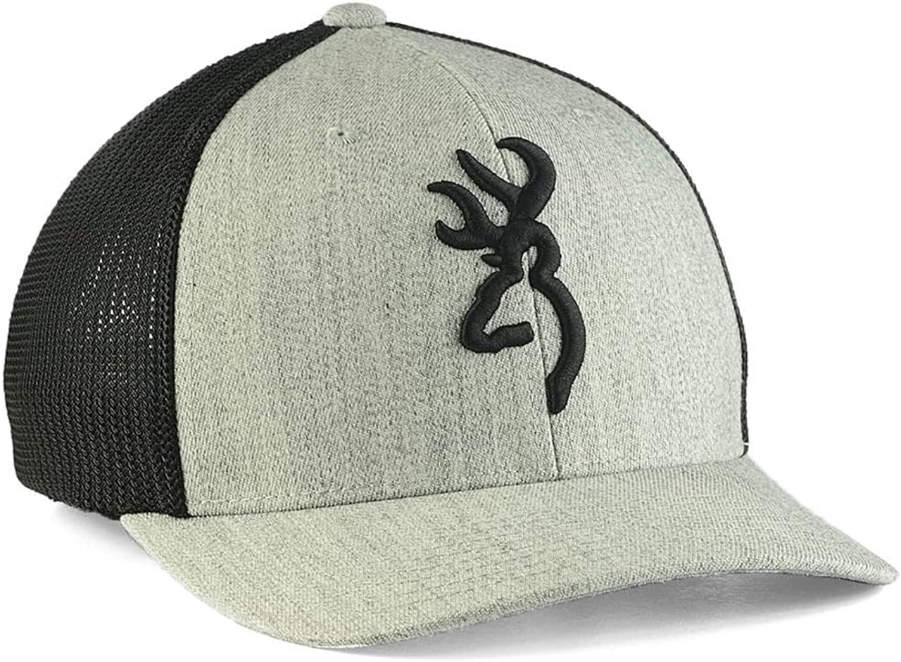 Browning Cap Colstrip MeshBack Embroidered Buckmark - Heather -Small/Medium