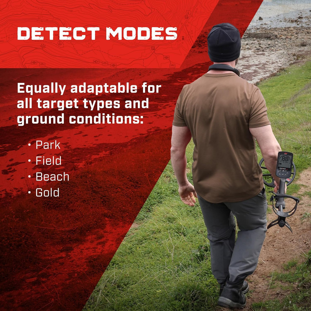 Minelab Equinox 900 Multi-Frequency Collapsible Metal Detector for Adults