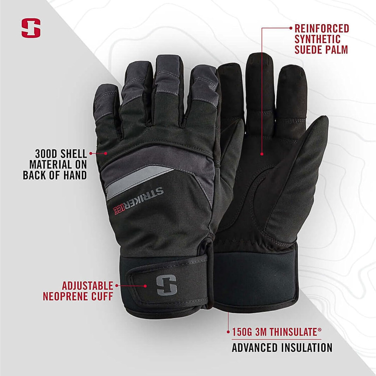 Striker ICE Breathable Waterproof Attack Gloves Black X Large