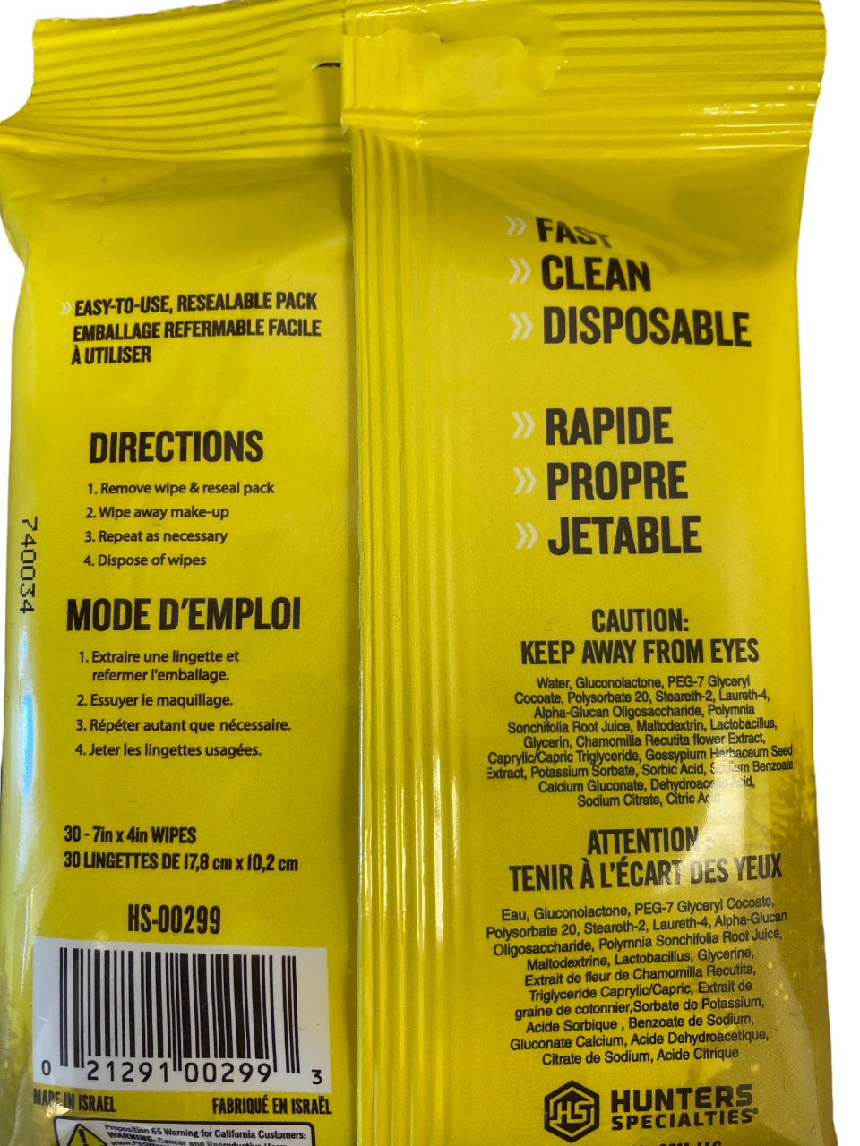 Hunters Specialties Camo Makeup Kit and Camo off Makeup Removing Wipes