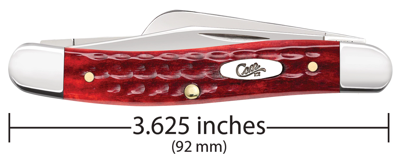 Case XX Stockman Clip, Sheepfoot, Pen Blade Jig Med Worn Red Bone Corn Cob