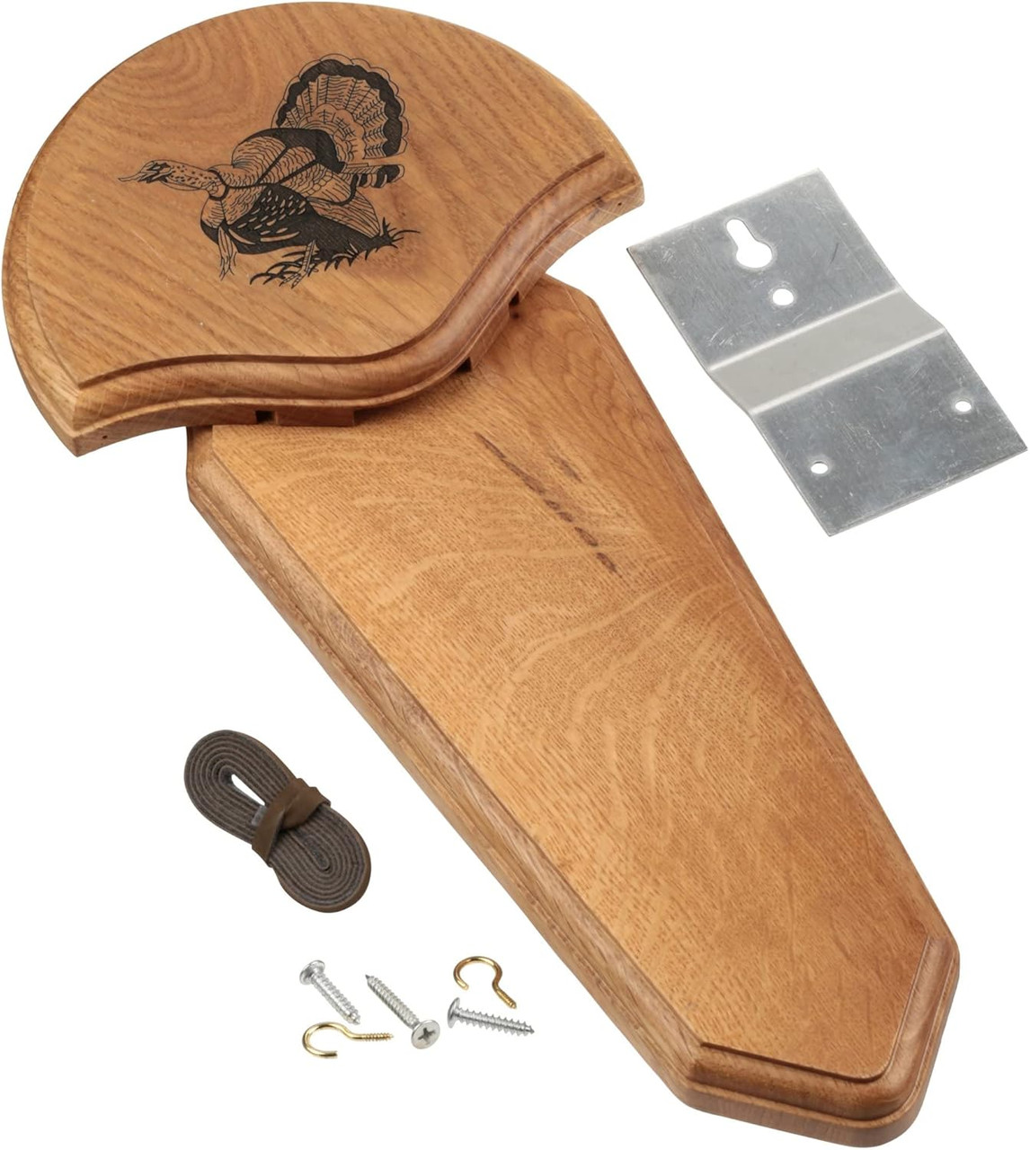 Hunters Specialties Strut Three Beard Mounting Plaque W/ Natural Oak Finish Hunters Specialties Strut Three Beard Mounting Plaque W/ Natural Oak Finish