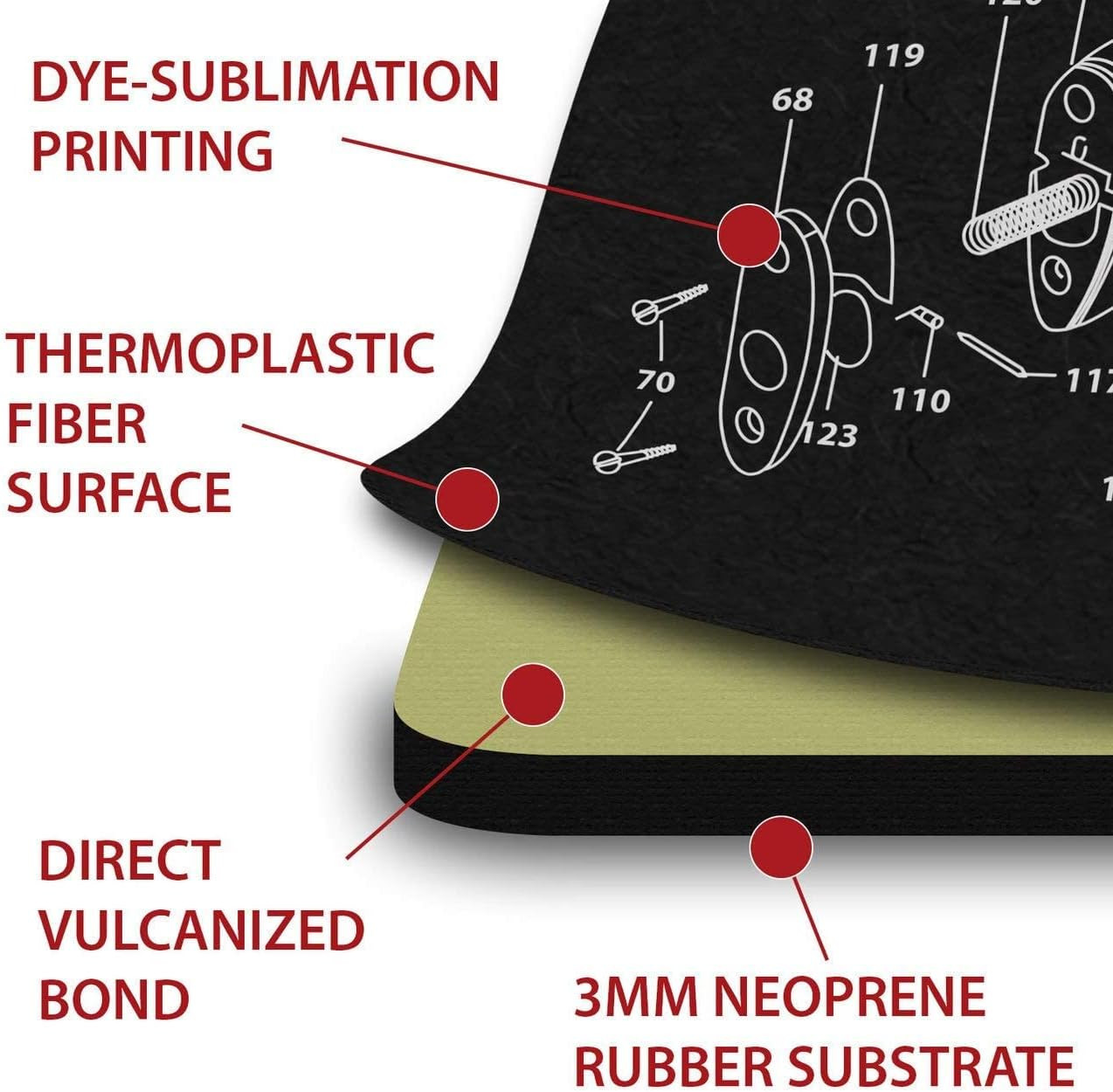 TekMat Original 17" X 11" 1/8" Thick Rifle Maintenance Mat Heckler & Koch