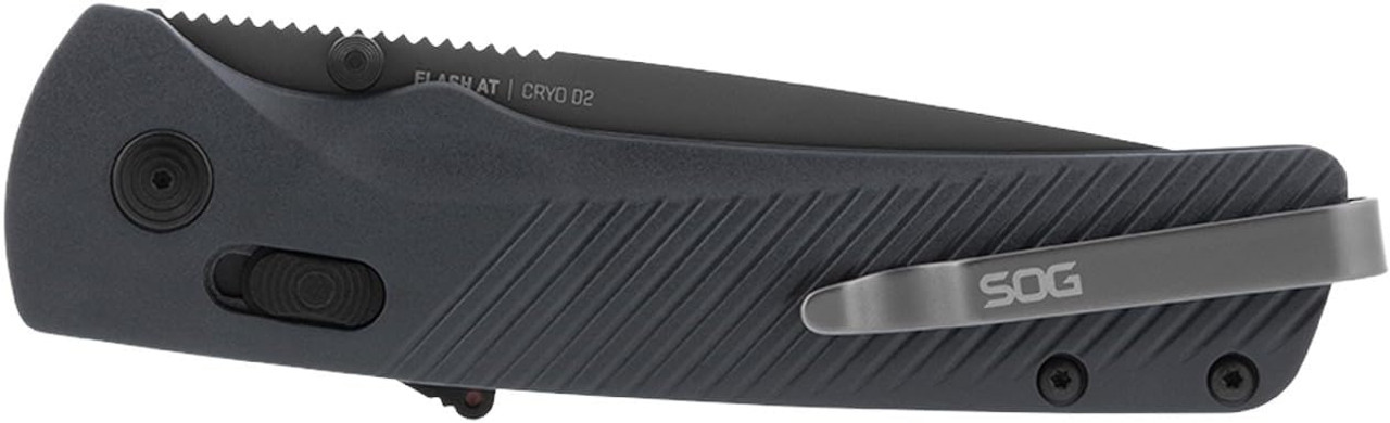 SOG Flash AT Partially Serrated Folding Knife D2 Steel Blade - Urban Grey