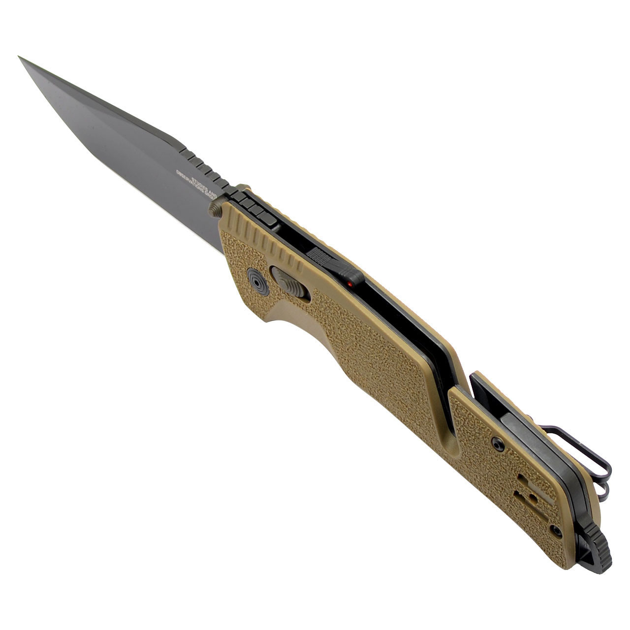 SOG Trident AT Ambid. Tanto Folding Knife D2 Steel Blade - Flat Dark Earth SOG Trident AT Ambid. Tanto Folding Knife D2 Steel Blade - Flat Dark Earth