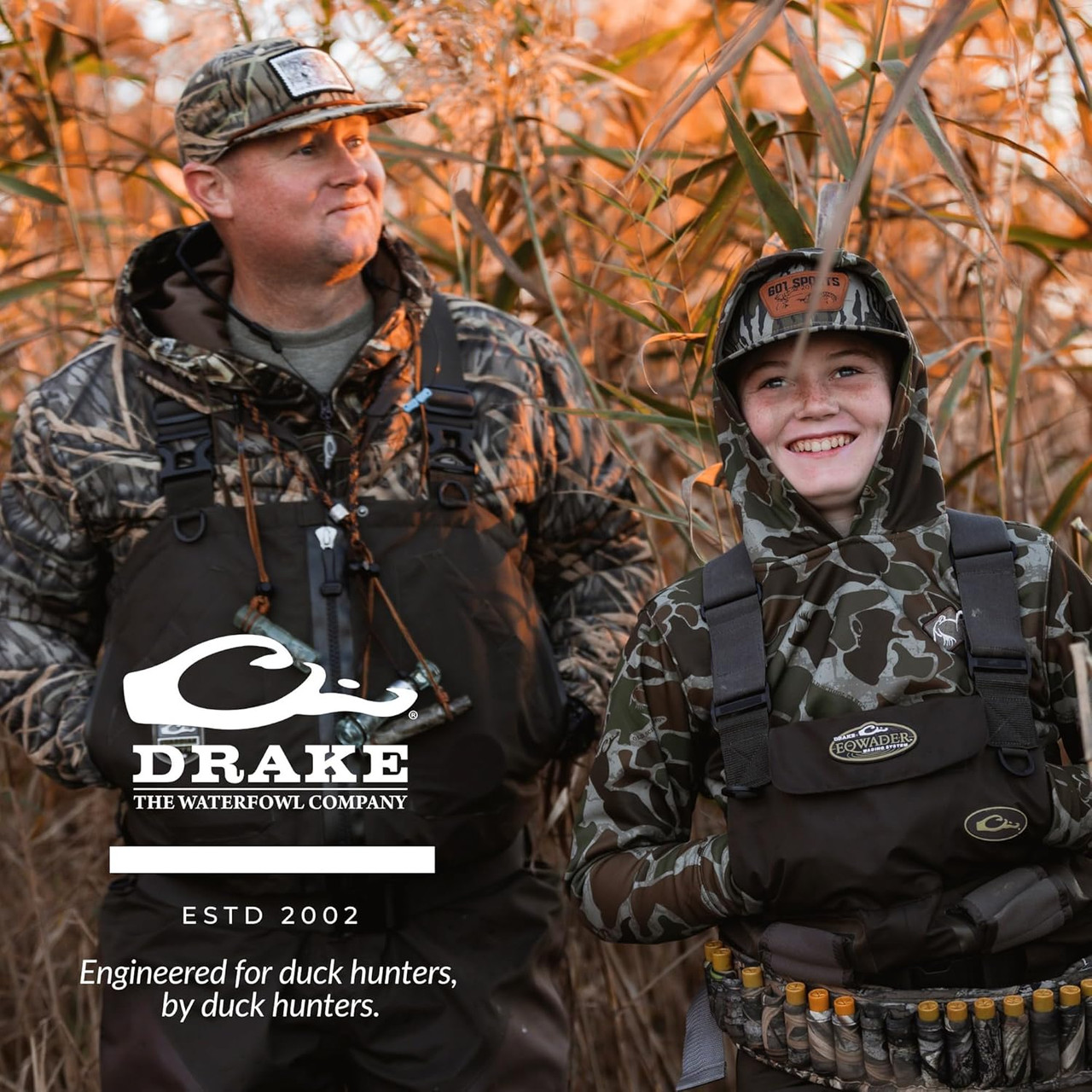 Drake Waterfowl MST G-Flex Eqwader 1/4 Zip Jacket Shadowgrass Habitat XL