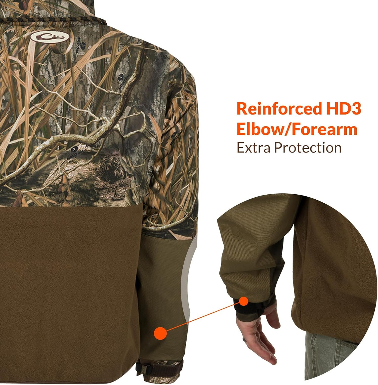 Drake Waterfowl MST G-Flex Eqwader Full Zip Jacket Shadowgrass Habitat XL