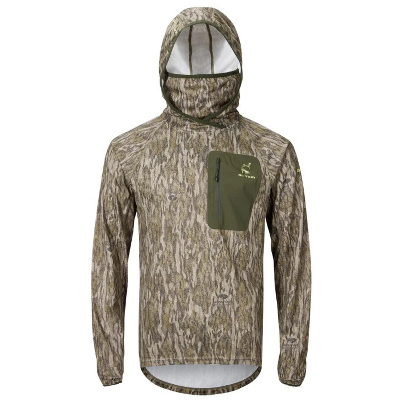 Drake Waterfowl Men's Early Bird Gator Hoodie W/ Facemask Bottomland Medium Drake Waterfowl Men's Early Bird Gator Hoodie W/ Facemask Bottomland Medium