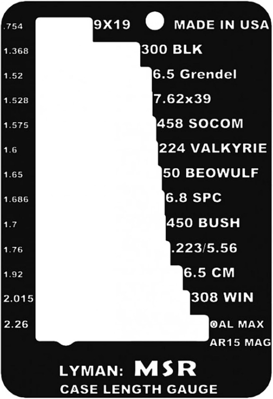 Lyman E-Zee Case Gauge For MSR Cases Measures 12 Popular Lengths - 7832225