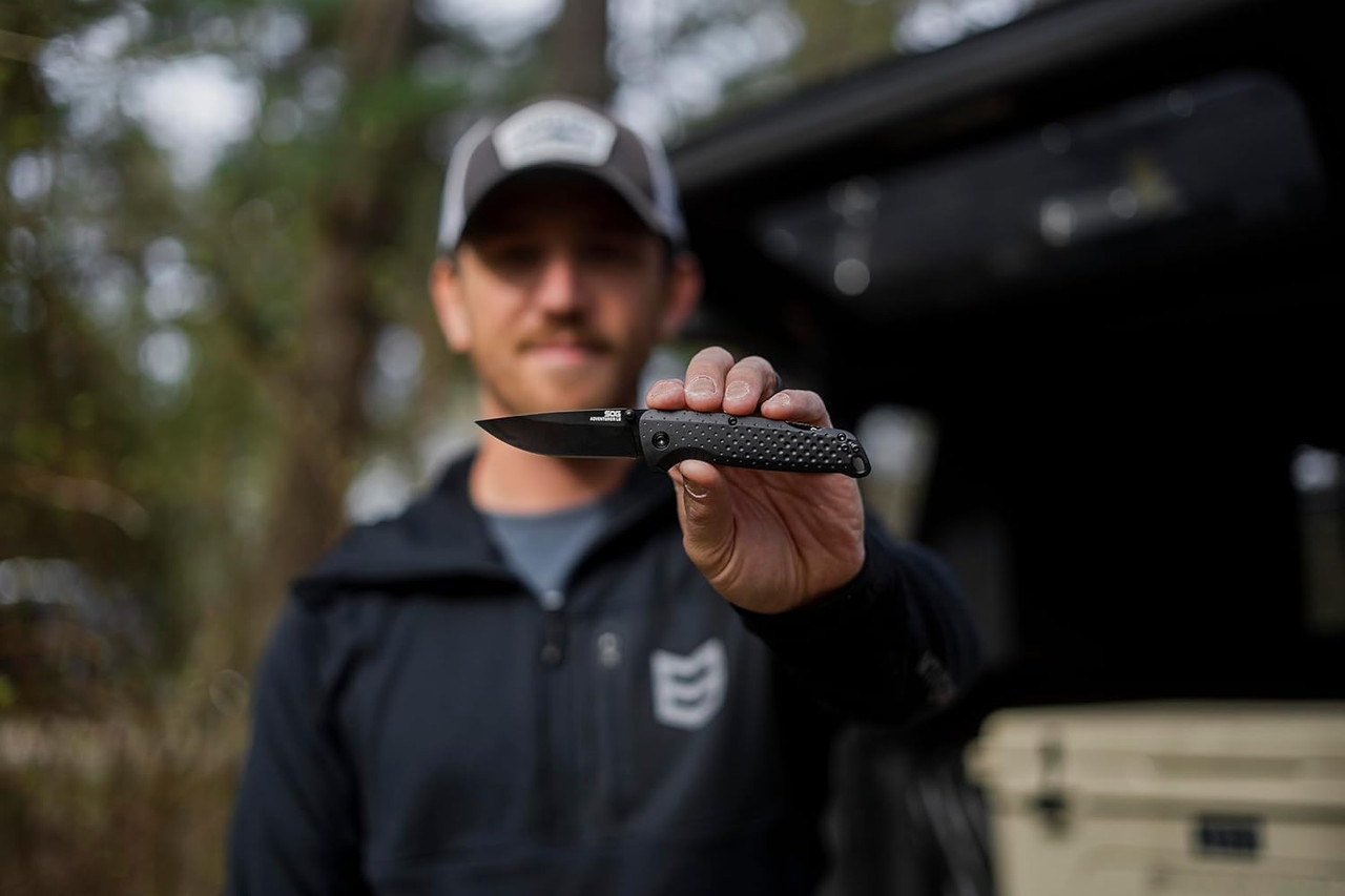 SOG Adventurer LB 3" CRYO 5CR15MOV Steel Lock-Back Mechanism Blackout SOG Adventurer LB 3" CRYO 5CR15MOV Steel Lock-Back Mechanism Blackout