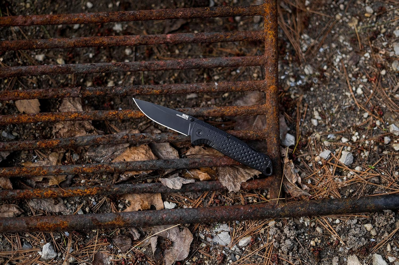 SOG Adventurer LB 3" CRYO 5CR15MOV Steel Lock-Back Mechanism Blackout SOG Adventurer LB 3" CRYO 5CR15MOV Steel Lock-Back Mechanism Blackout