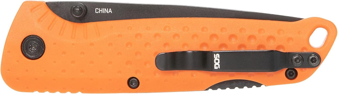 SOG Adventurer LB 3" CRYO 5CR15MOV Steel Lock-Back Mechanism Orange/Black