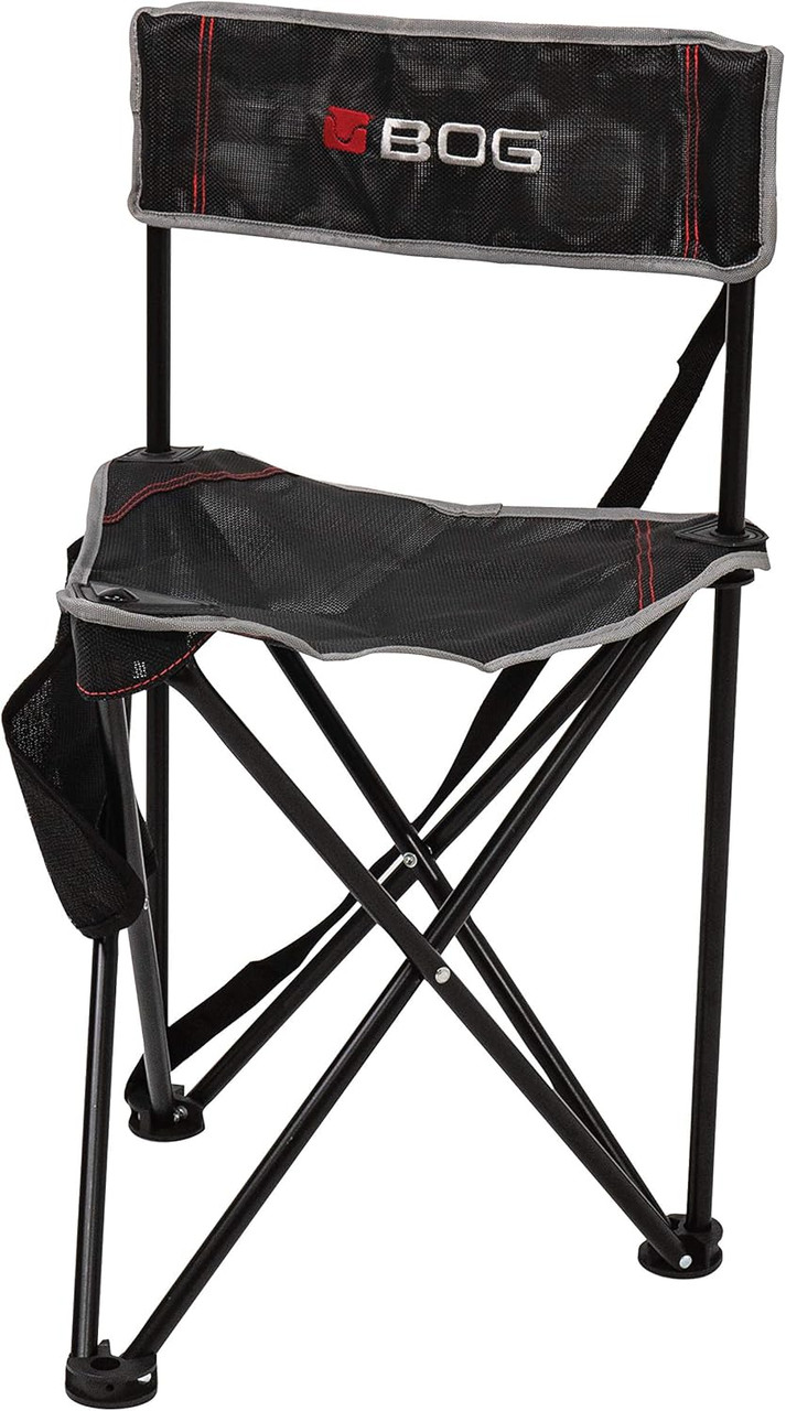 BOG Triple Play Ground Blind Chair Holds 300lbs Aluminum Frame Black/Gray BOG Triple Play Ground Blind Chair Holds 300lbs Aluminum Frame Black/Gray