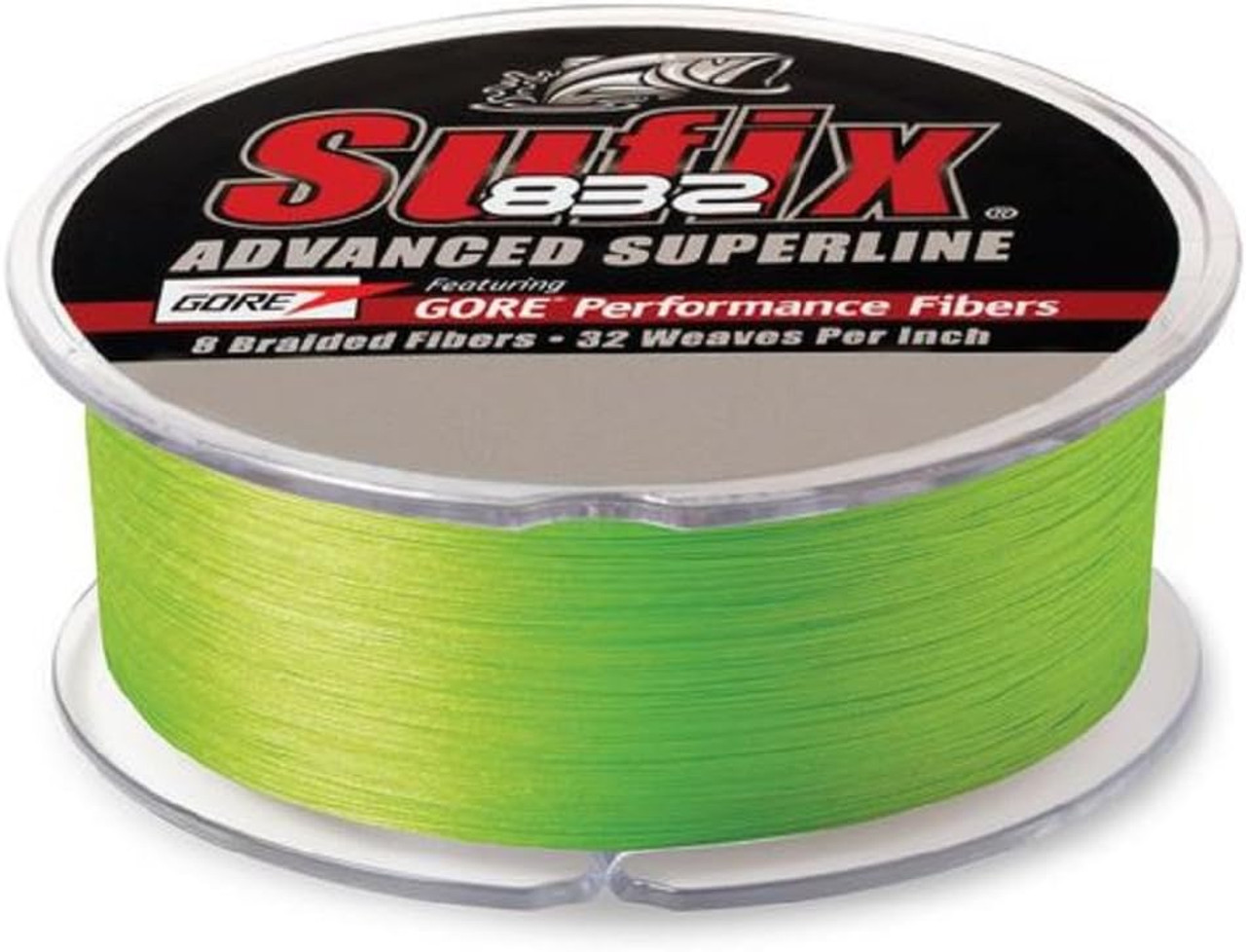 Sufix 832 Advanced Superline Braided Fishing Line 600 yd 6lb Neon Lime