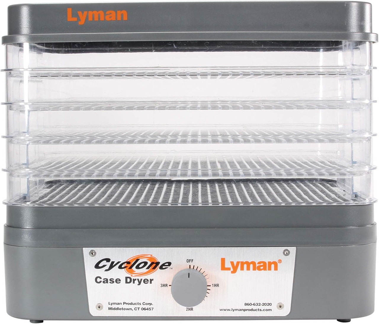 Lyman Cyclone Case Dryer Timer Up To 180 Min. Includes 5 1" Trays 7631560