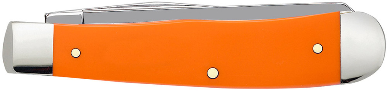 Case XX Trapper Clip, Spey Blade Smooth Orange Synthetic Handle - 80500