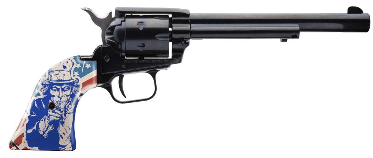 Heritage Mfg RR22B6-US09 Rough Rider 22LR  6.50" BBL Black Uncle Sam Grip