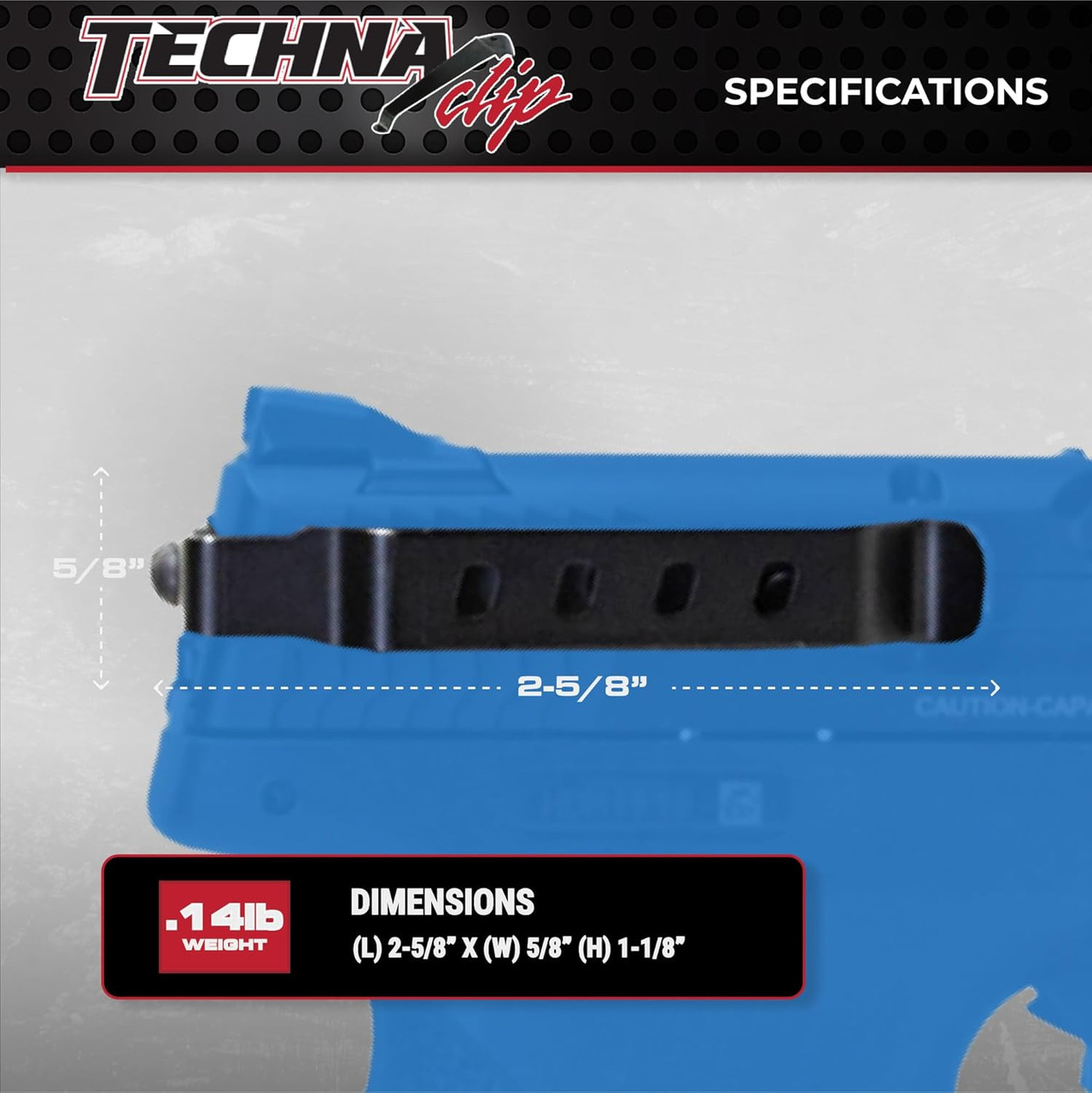 Techna Clip Concealment System Smith & Wesson M&P Shield .45 Gun-Clip RH Techna Clip Concealment System Smith & Wesson M&P Shield .45 Gun-Clip RH