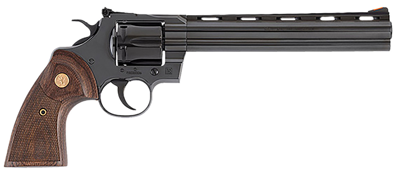 Colt PYTHONBP8WTS Python 357 Magnum 6 Shot 8" BBL Blued Vent Rib Wood Grip