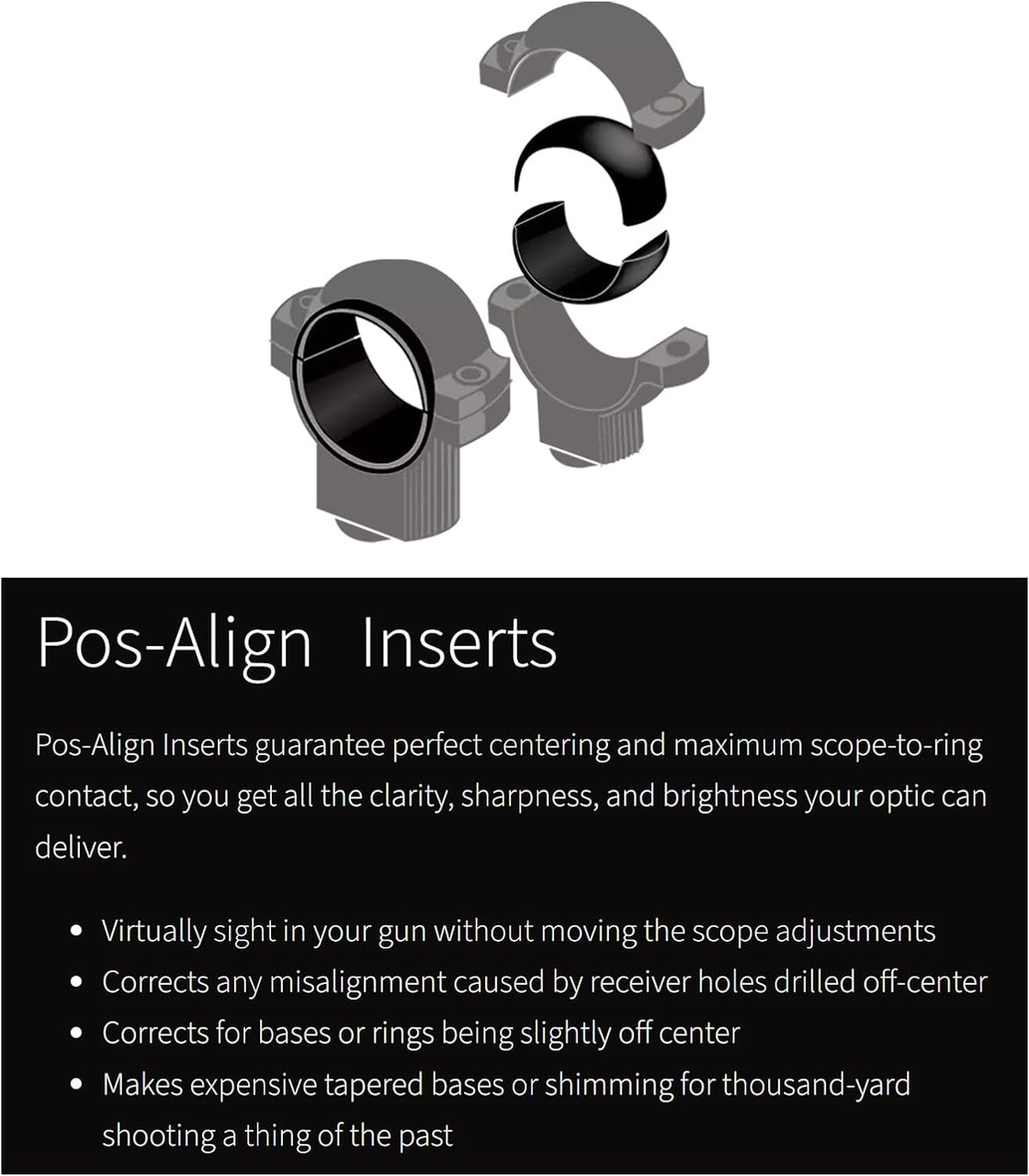 Burris Optic XTR Signature Scope Rings 34mm 1.5" Black 5 to 40 MOA USED