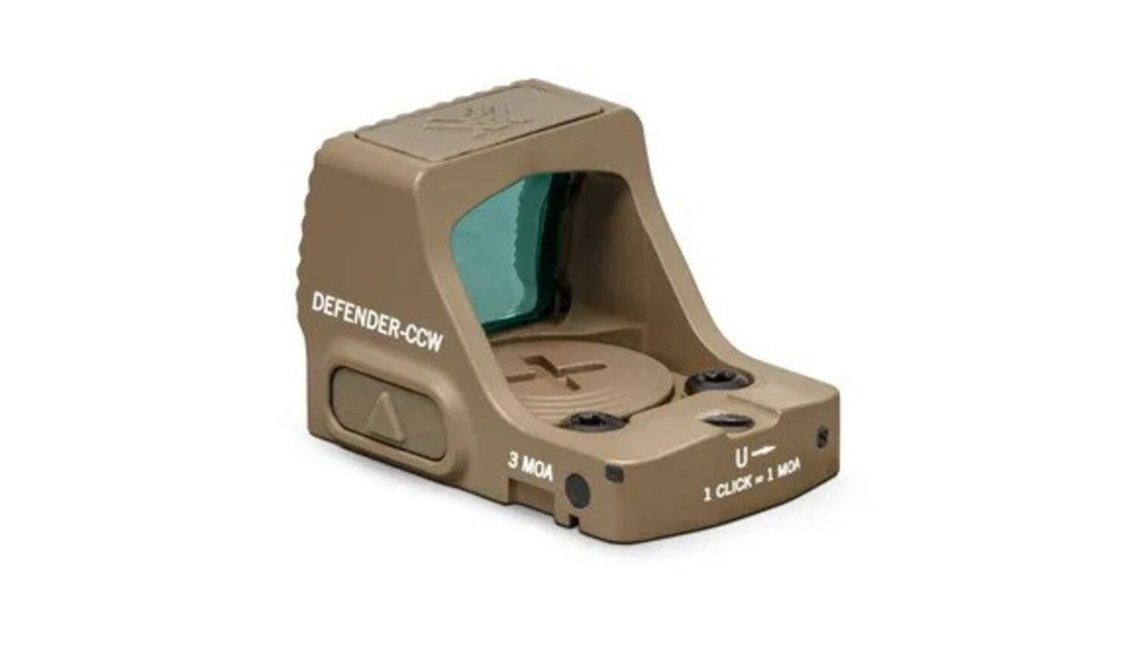 Vortex Optics Defender CCW Micro Red Dot Sight 3 MOA MRD3 Reticle Tan