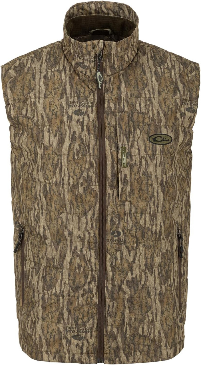 Drake Waterfowl MST Synthetic Down Pack Vest Warm Lightweight Bottomland XL