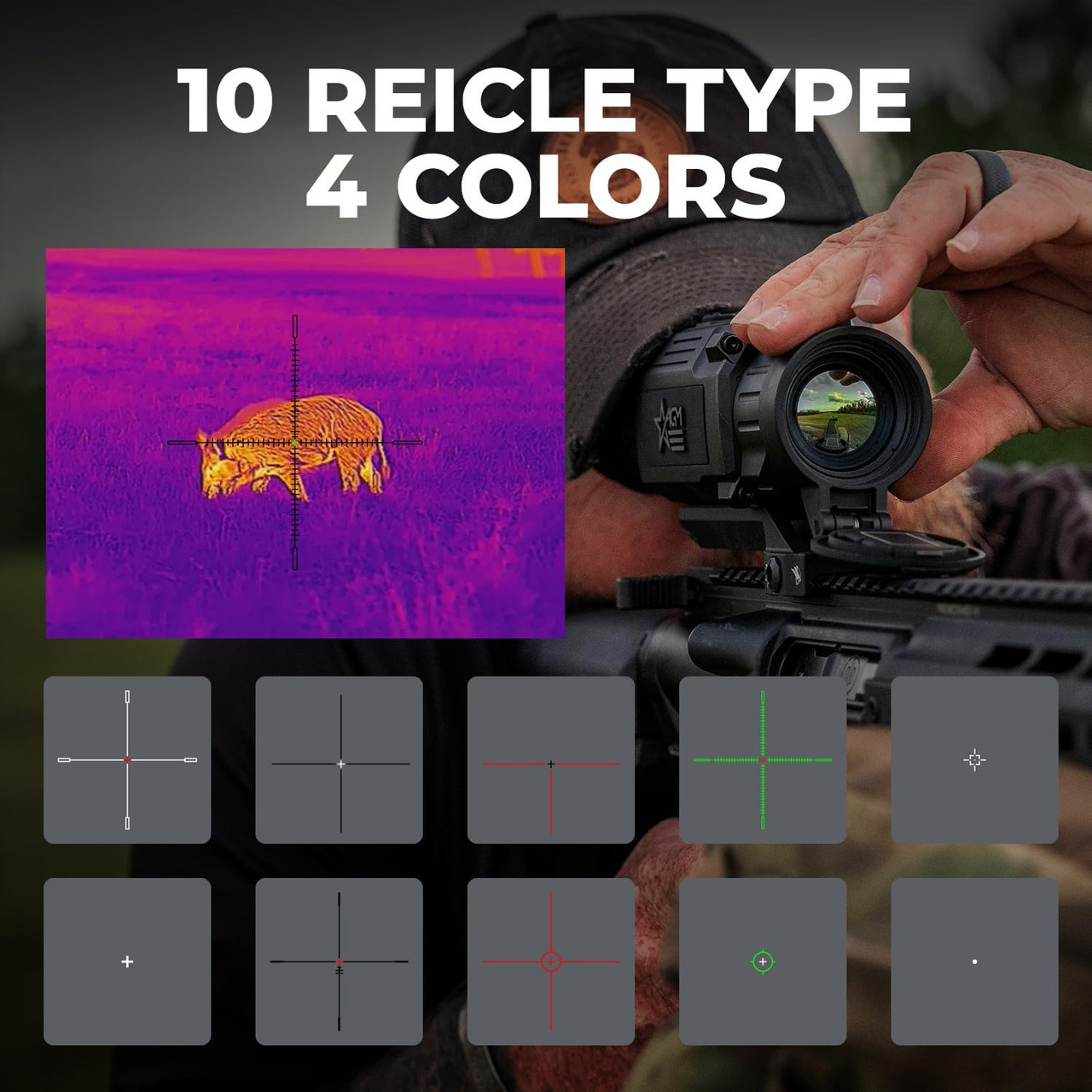 AGM Rattler V2 35-640 Thermal Imaging Scope High Resolution Waterproof Blk