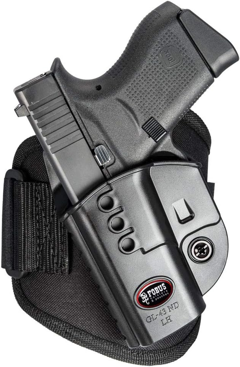 Fobus Left Hand Ankle Holster for Glock 43 - Black - GL43NDALH USED