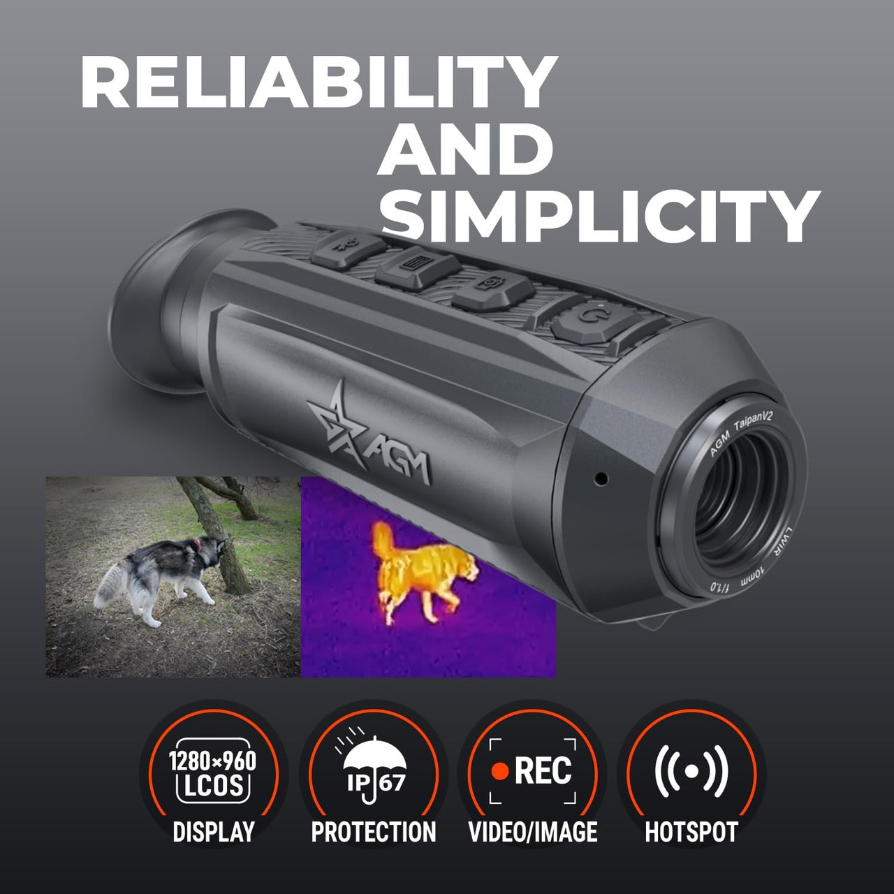 AGM Global Taipan V2 Thermal Imaging Monocular W/ Advanced 12μm Sensor AGM Global Taipan V2 Thermal Imaging Monocular W/ Advanced 12μm Sensor