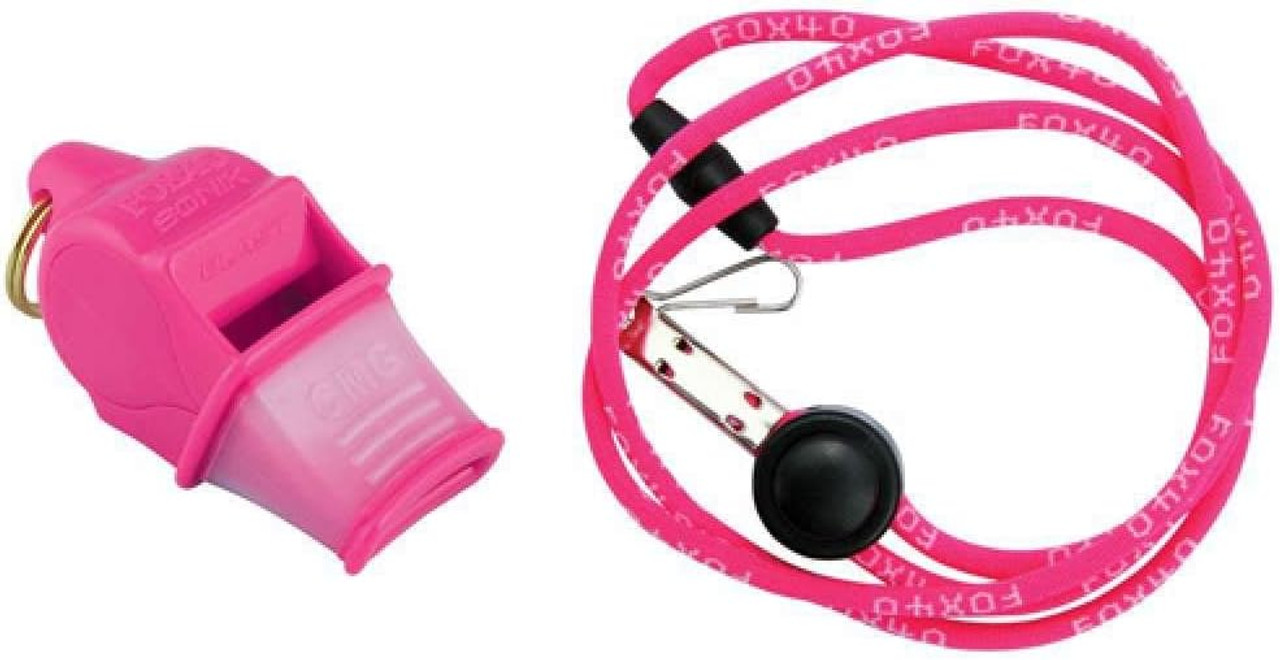 Fox 40 Sonik Blast CMG Safety Whistle,  Lanyard, 120+ dB, Pink