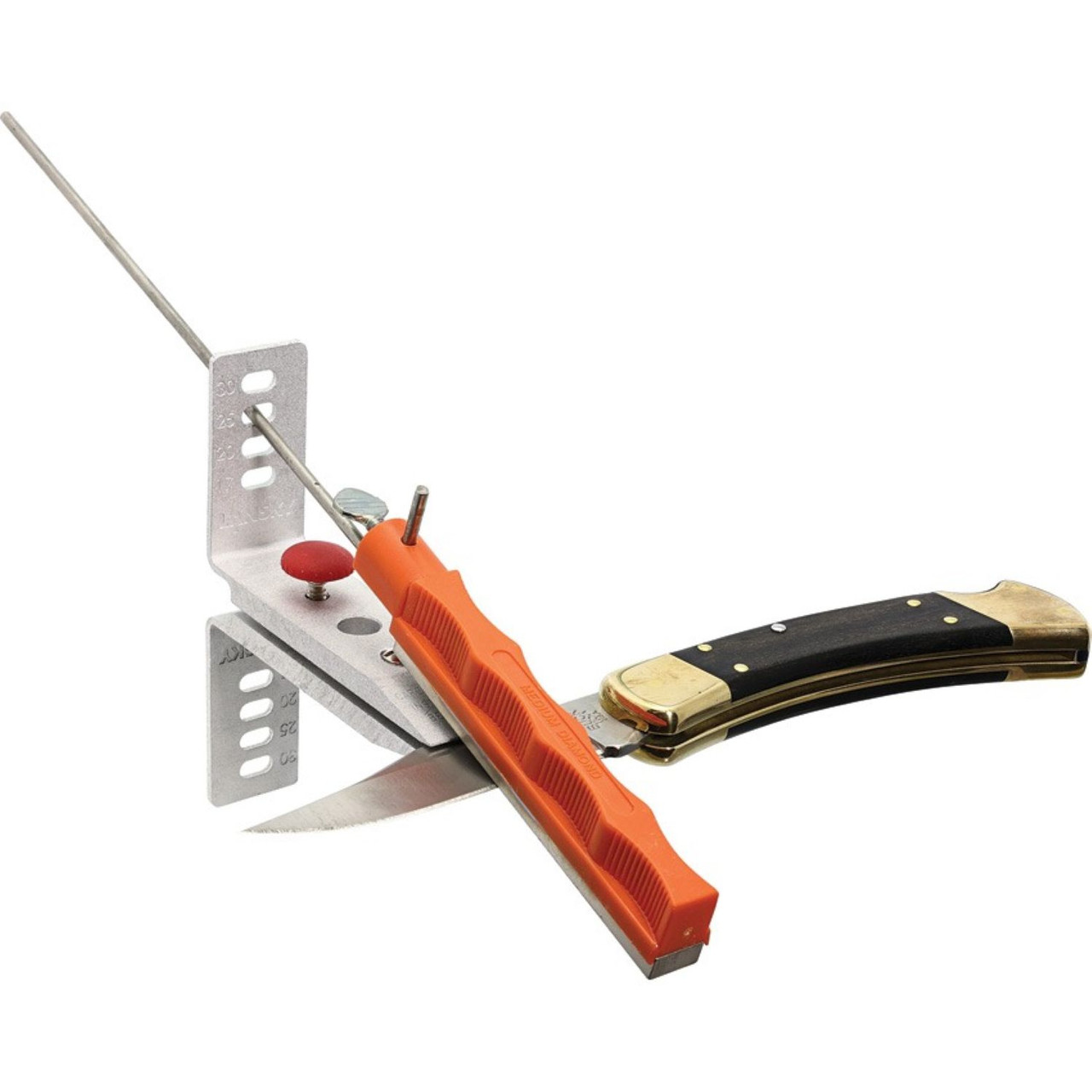 Lansky Medium 400 Grit Diamond Sharpening Hone with Orange Holder LDHMD