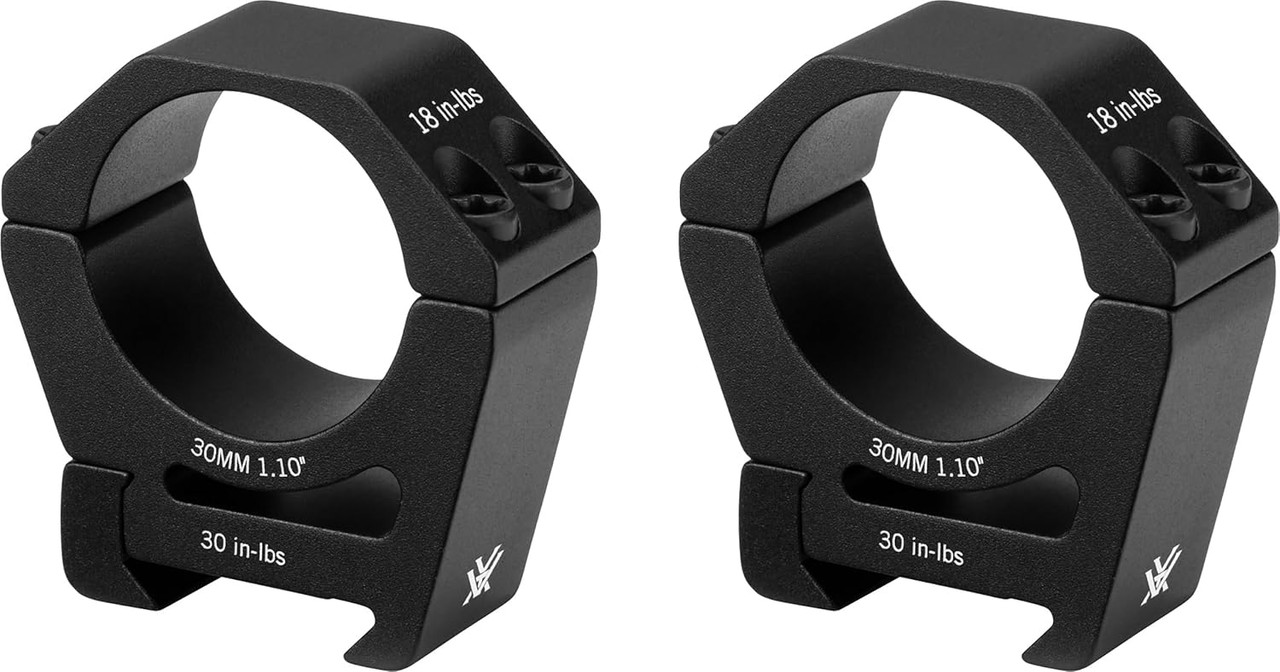Vortex Optics Sport Riflescope Rings 30MM High Height (1.10"/27.9MM) Black